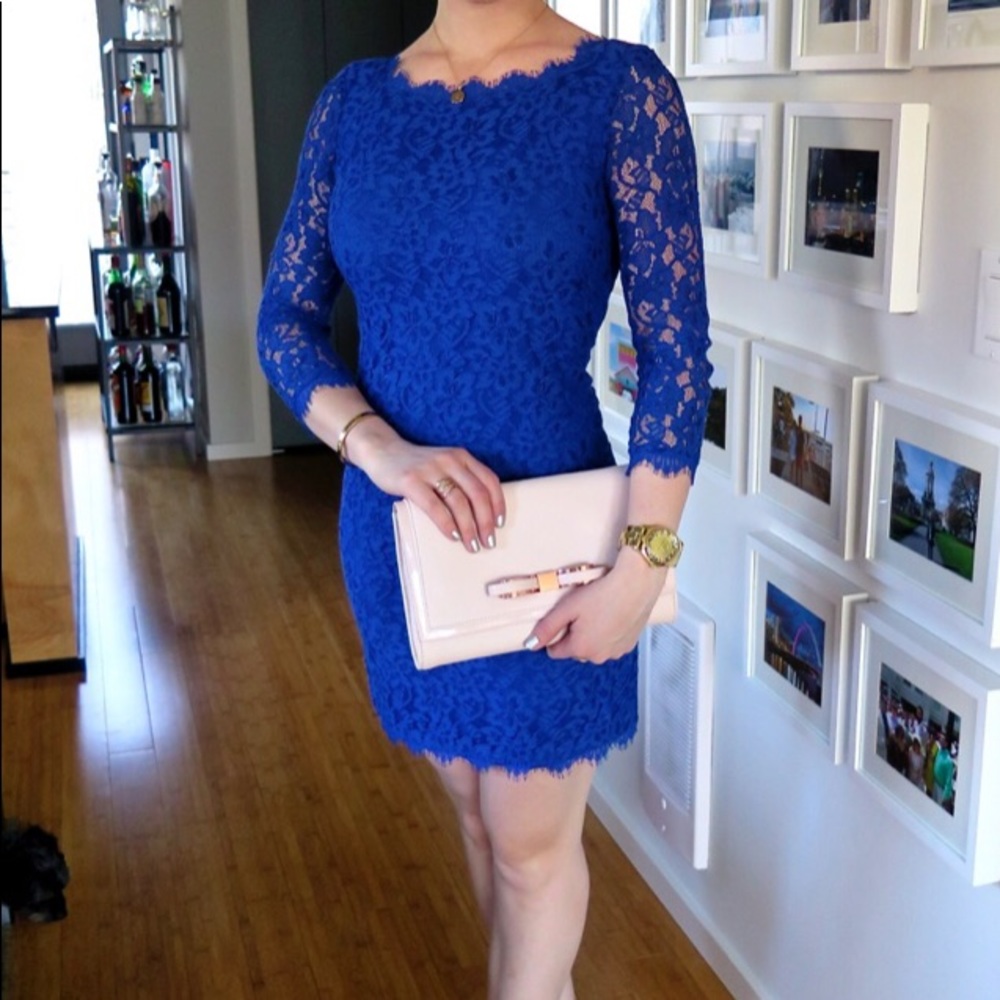 DVF lace dress
